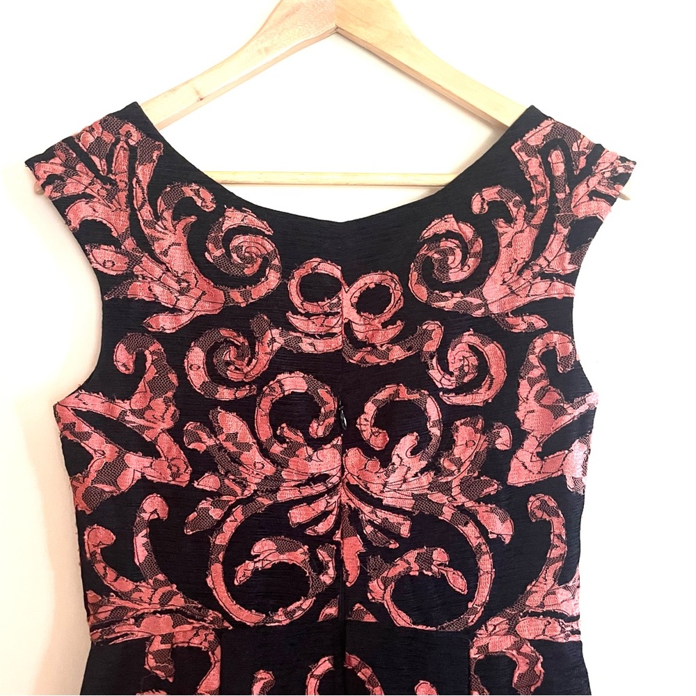 Anthropologie Yoana Baraschi Mirissa Mini Dress In Black and Copper Size 2 EUC - Picture 10 of 12